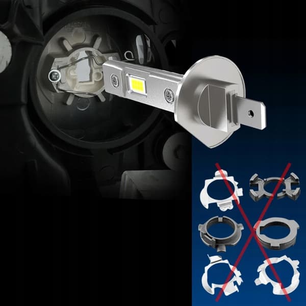 H1 LED-LAMPOR 1 TILL 1 PERFEKT PASSFORM KALLVITA XENONVITA 6000k