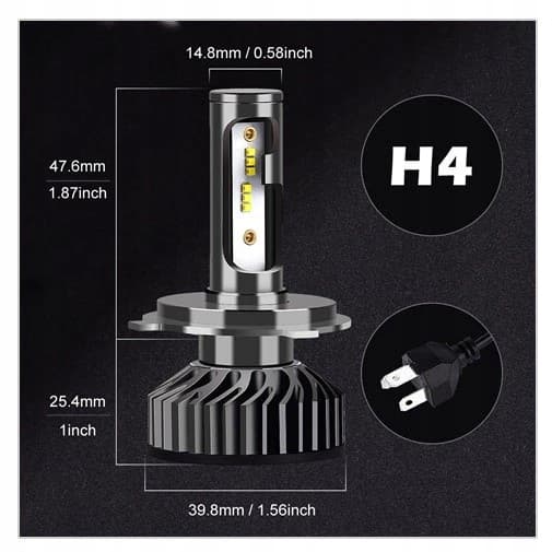 MINI LED-PÆRER H4 XSTORM 20000LM CPS1860 KAN AFSKÆRE PERFEKT