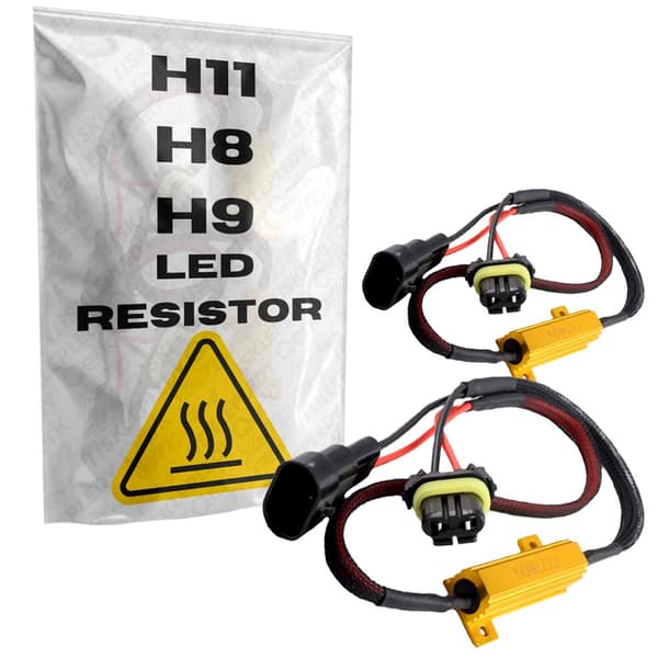 2x LED-RESISTOR H11 H8 H9 50W 6Ohm KONTAKT CANBUS-UTTAG DEKODER LED-FILTER
