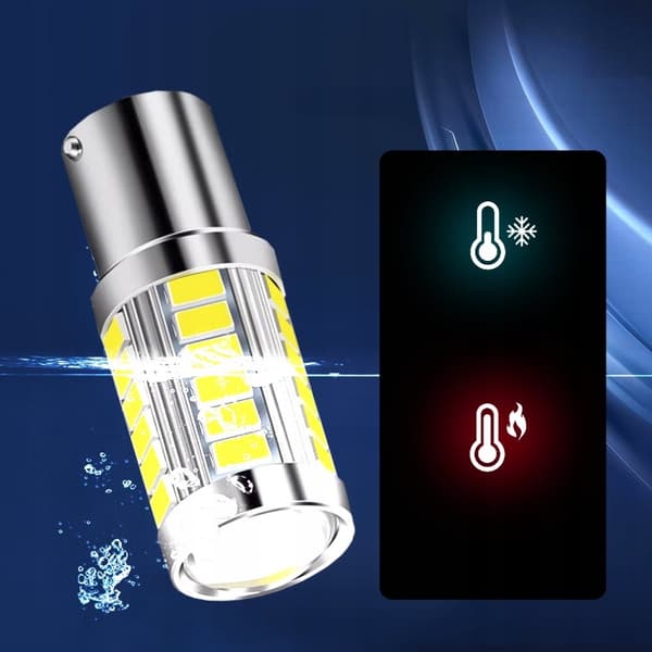 P21W LED XSTORM PÆRE 12V 24V BAKLYS KOLDHVID 6000k TIR
