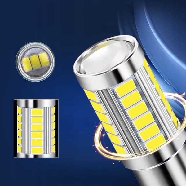 P21W LED XSTORM PÆRE 12V 24V BAKLYS KOLDHVID 6000k TIR