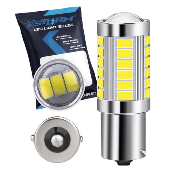 P21W LED XSTORM PÆRE 12V 24V BAKLYS KOLDHVID 6000k TIR
