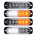Miniatyrbillede 1 af 9: 4X LED ORANGE HVID BLINKENDE ADVARSELSLAMPE 18 MARKØRINGSPROGRAMMER