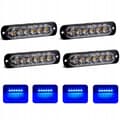 Miniatyrbillede 3 af 11: 4x LED BLÅ BLINK ADVARSELSLAMPE FJERNBETJENING STROBE PROGRAMMER