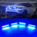 Miniatyrbillede 5 af 11: 4x LED BLÅ BLINK ADVARSELSLAMPE FJERNBETJENING STROBE PROGRAMMER