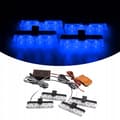 Miniatyrbillede 3 af 11: 4x LED BLÅ BLINK ADVARSELSLAMPE FJERNBETJENING STROBE I KOFANGEREN