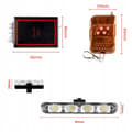 Miniatyrbillede 4 af 11: 4x LED BLÅ BLINK ADVARSELSLAMPE FJERNBETJENING STROBE I KOFANGEREN