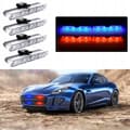 Miniatyrbillede 2 af 11: 4x LED-LAMPE BLÅ RØD BLINK ADVARSEL FJERNBETJENING 4xSMD I KOFANGER