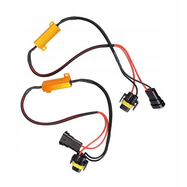 2x LED-modstand HB3 HB4 HIR2 50W 6Ohm stik, dåse-fatning, dekoder, LED-filter