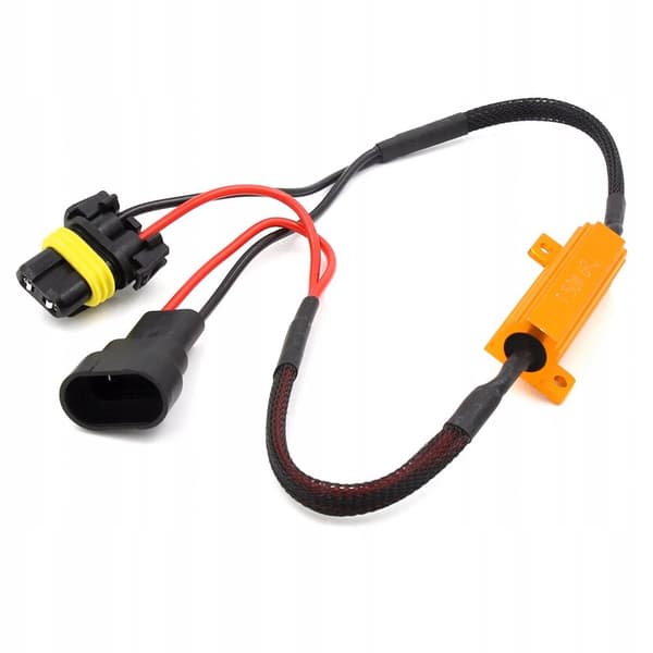 2x LED-modstand HB3 HB4 HIR2 50W 6Ohm stik, dåse-fatning, dekoder, LED-filter