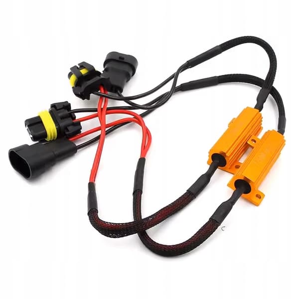 2x LED-modstand HB3 HB4 HIR2 50W 6Ohm stik, dåse-fatning, dekoder, LED-filter