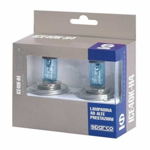 Glödlampa för bil Sparco ICE40K H4 12V 55W Blanco Azulado Efecto Xenon
