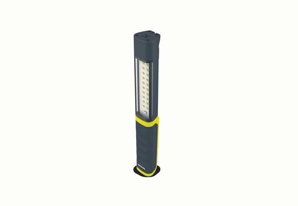 Trådlös verkstadslampa Line, Xperion, LED-ljuskälla, ljusflöde 120/150/300 lm, effekt: 3 W, batterikapacitet: 2200 mAh, Lit, IK07/ IP65, USB typ-C