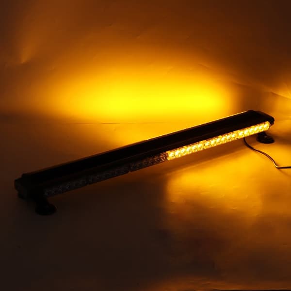38 tuuman (96.5 cm) LED-varoitusvalo – kaksipuolinen keltainen suuntavilkku, 27 tilaa, IP65, 12V (auto, kuorma-auto, lumiaura, hinausauto)