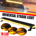 Pikkukuva 1 / 7: 38 tuuman (96.5 cm) LED-varoitusvalo – kaksipuolinen keltainen suuntavilkku, 27 tilaa, IP65, 12V (auto, kuorma-auto, lumiaura, hinausauto)