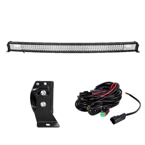 Bøjet LED-lysbar, 6000K farvetemperatur, IP67 vandtæt rating,42 tommer 540W med ledning