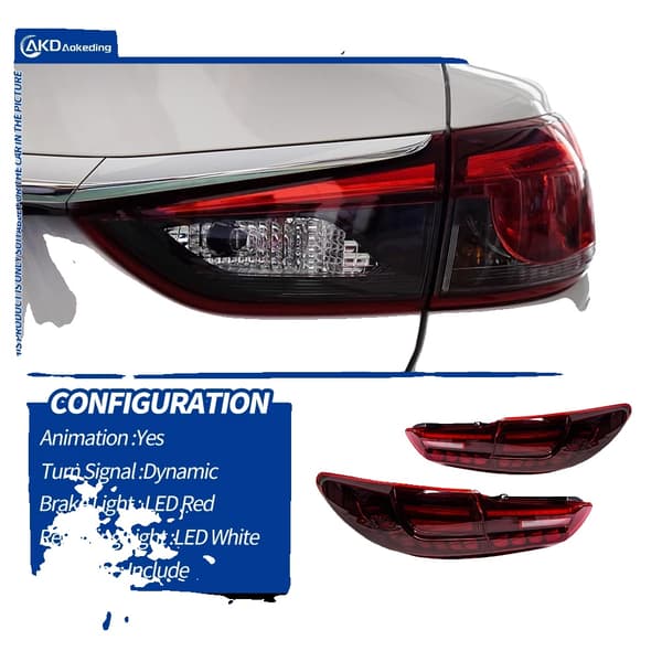 Baglygter til Mazda 6, Dynamisk Signal Lampe, Høj Lumen Ydelse,Rød Én Sæt