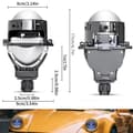 Miniatyrbillede 2 af 2: LED Projektor Forlygtepærer, 6500K Farvetemperatur, Universel Pasform,2x LED projektor