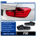 Miniatyrbild 2 av 2: BMW F30 Bakljusmontering, LED-material, Spänning 12V,Rökvit