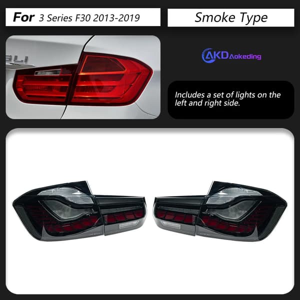 LED Bakljusmontering för BMW F30/F35, Dynamisk Signallampa, Helt LED-design,Rök