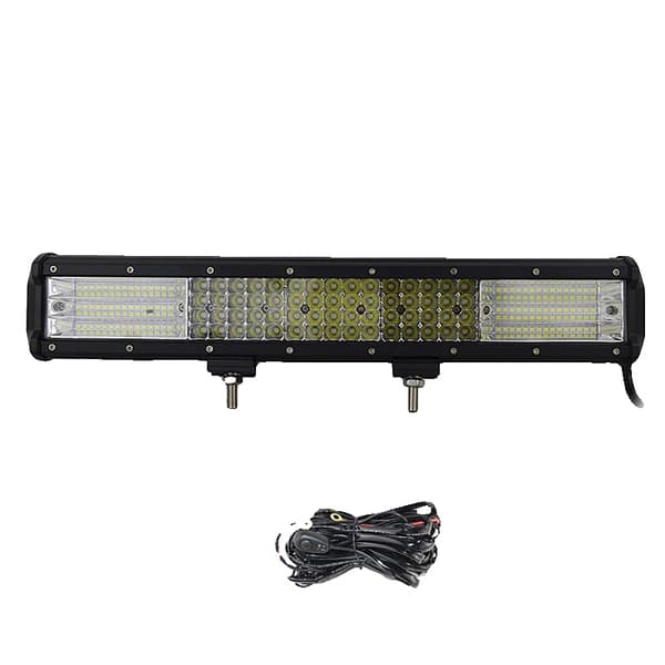 LED -lysbjælke, lys belysning, holdbart design,17IN med ledning