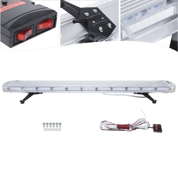 LED Bil Strobe Lys, 88 Højintensitets LED'er, 13 Blinkemodes, Holdbart ABS Hus
