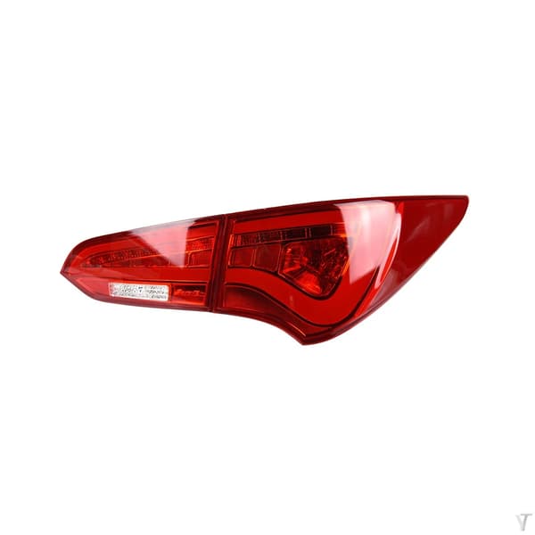 Baglygteenhed, lysende LED, holdbart ABS-materiale,RØD, 12W