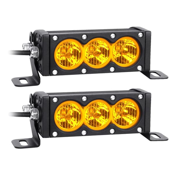 LED Ljuslist, 30-300W Effekt, IP68 Vattentålig Klassning,2x6 tum 30W Gul