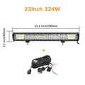 Miniatyrbild 2 av 2: LED-ljusramp, 288W och 324W alternativ, vattentät IP67,324w med kabelkit