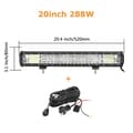 Miniatyrbild 2 av 2: LED-ljusramp, 288W och 324W alternativ, vattentät IP67,288w med kabelkit