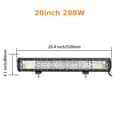 Miniatyrbild 2 av 2: LED-ljusramp, 288W och 324W alternativ, vattentät IP67,20 tum 288w