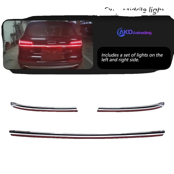 Bilbelysning för Audi Q7, LED Bakljusmontering, 12V Hållbar Design,Endast mittljus