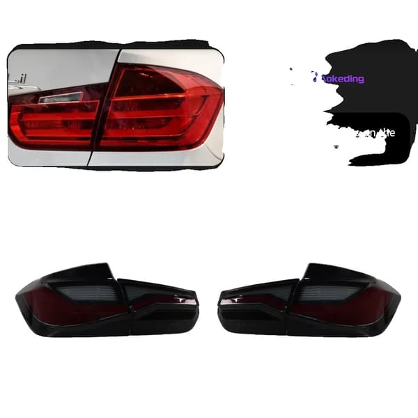BMW F30 LED Bakljus, Svart & Röd Design, Enkel Installation,2013-2015 Svart