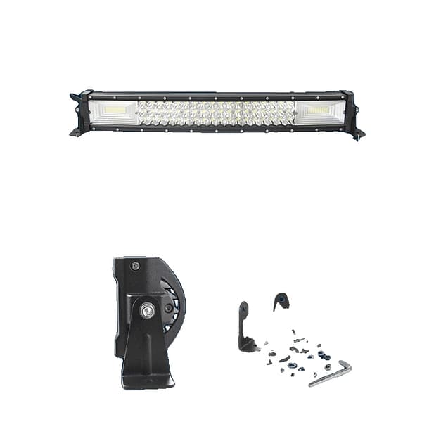 Böjd LED-ljusramp, 60° flod + 30° spotkombinationsstråle, finns i flera längder,22in Fäste2 Tråd