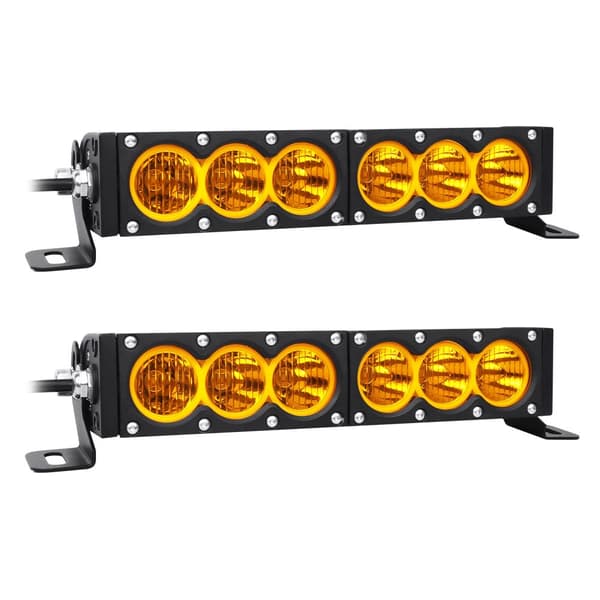 LED Ljuslist, 30-300W Effekt, IP68 Vattentålig Klassning,2x12in 60W Gul