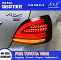 Miniatyrbild 3 av 4: AKD Bakljus för Toyota Vios, 12V Spänning, Hållbart PP-material,Svart stil