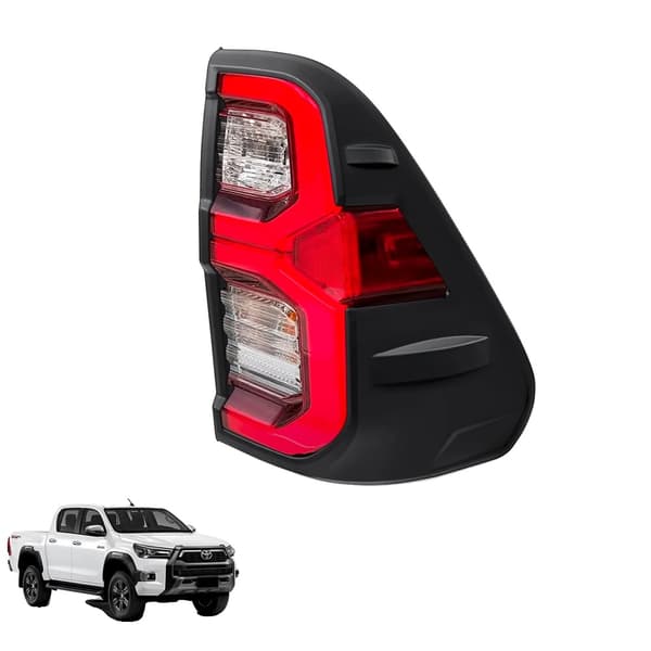 Toyota Hilux Baglygte Cover, Mat Sort, Passer til 2021-2023 Modeller