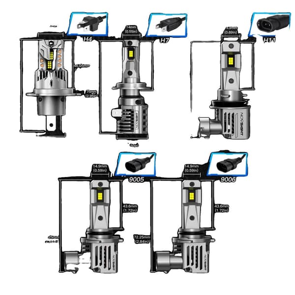LED-ajovalot, 80W Tehokas Suorituskyky, 6500K Kirkas Valkoinen Valo,Suikale, H8 H9 H11 H16JP