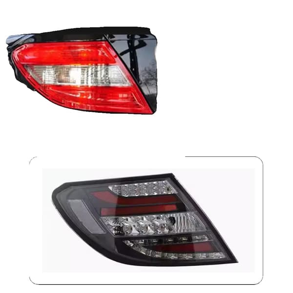 LED Bakljus för Benz W204, Röd Färg, 35w Effekt,Rök