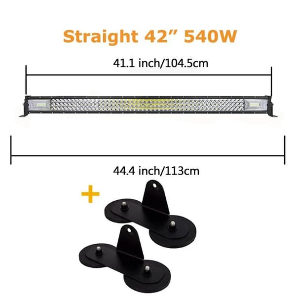 LED lysbjælke, 7D teknologi, magnetisk monteringsbeslag,42tommer 540w ingen ledning