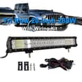 Miniatyrbillede 1 af 2: 20-tommer 288W LED-lysbjælke, tredobbelt række, IP67 vandtæt,Lysbar og ledning