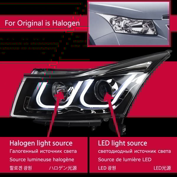 Chevrolet Cruze LED-etuvalot, korkealaatuinen 12V, energiatehokas muotoilu,sisältää LED-sarjan