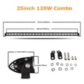 Miniatyrbild 2 av 2: LED Ljuslist, 32 tum och 38 tum alternativ, kombinerad stråle, 150W och 180W effekt,25tum Combo Beam