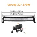 Miniatyrbild 2 av 2: LED-ljusramp, böjd design, offroad-kapacitet,22tum 270w trådkit