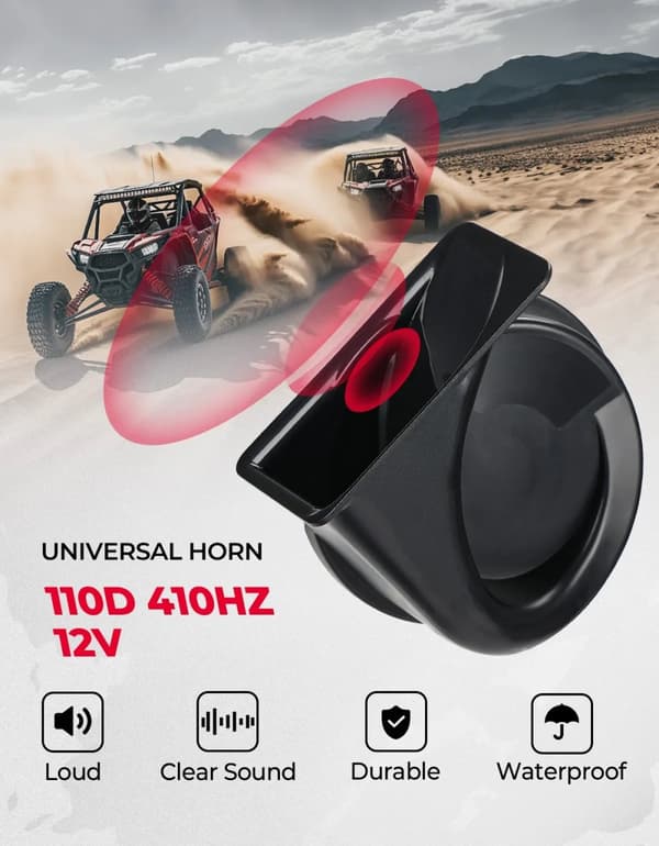 UTV ATV Blinklys Sæt, Nem Installation, 110DB Horn, Universel Kompatibilitet
