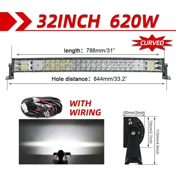 LED-valonauha,32 Kaareva langalla
