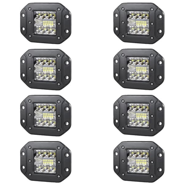 LED Arbetslampa, 42W Ljusstyrka, Vattentålig Design,8 St 42w spot beam