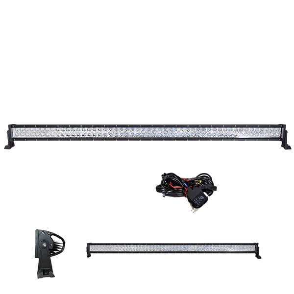 LED-ljusramp, 120W till 300W, längder på 22 tum till 52 tum, kombinationsstrålmönster,52 tum med tråd