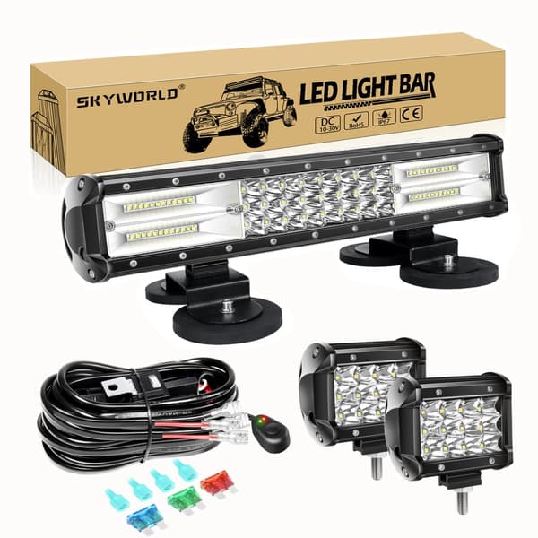 LED Lysbjælke, Kombinationsstrålemønstre, Vandtæt Rating IP67, Høj Lysstyrke,15 tommer 2X36W Tråd