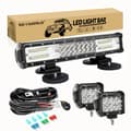 Miniatyrbillede 2 af 2: LED Lysbjælke, Kombinationsstrålemønstre, Vandtæt Rating IP67, Høj Lysstyrke,15 tommer 2X36W Tråd